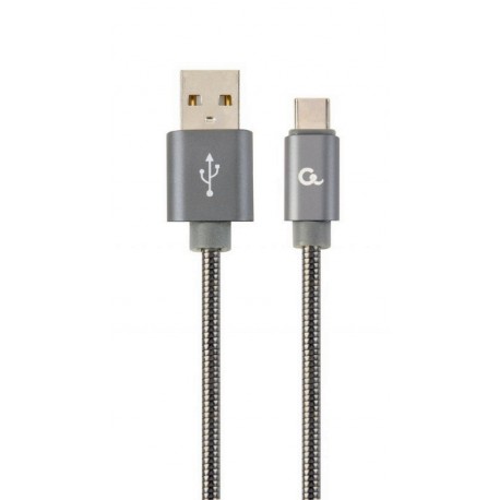 Cablexpert CC-USB2S-AMCM-2M-BG cable USB USB 2.0 USB A Micro-USB B Gris