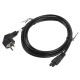 Lanberg CA-C5CA-11CC-003-BK cable de transmisión Negro 3 m C5 acoplador CEE7/7