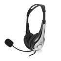 Ewent EW3565 auricular y casco Auriculares Diadema USB tipo A Negro, Blanco