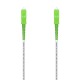 AISENS Cable Fibra Óptica Latiguillo G657A2 3.0 9/125 SMF Simplex CPR DCA LSZH, SC/APC-SC/APC, Blanco, 2.0 m - A152-0494