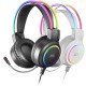 Mars Gaming MHRGB, Cascos Gaming RGB + Micro Flexible, Negro