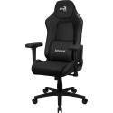 Aerocool CROWNBK Negro, Silla Gaming Ergonómica, Cojines Ajustables, Cuero Sintético Premium