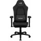 Aerocool CROWNBK Negro, Silla Gaming Ergonómica, Cojines Ajustables, Cuero Sintético Premium