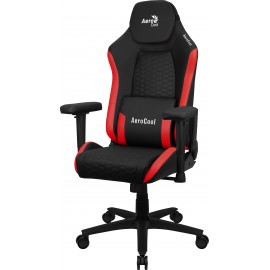 Aerocool CROWNBR Rojo, Silla Gaming Ergonómica, Cojines Ajustables, Cuero Sintético Premium