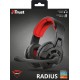 Trust GXT 411 Radius Auriculares Alámbrico Diadema Juego Negro, Rojo - 24076