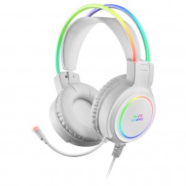 Mars Gaming MHRGBW Auriculares Chroma RGB Flow Micrófono Sonido Espacial Blanco