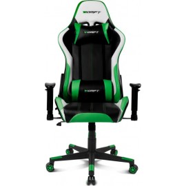 DRIFT DR175 Silla para videojuegos universal Asiento acolchado Negro, Verde, Blanco