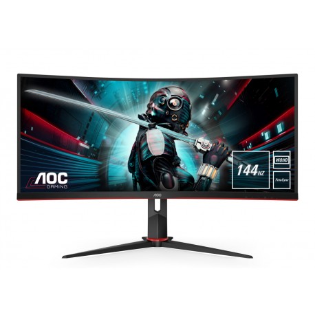 AOC Gaming pantalla para PC 34''  WQHD LED Curva Negro CU34G2X/BK