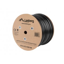 Lanberg LCF6-21CU-0305-BK cable de red Negro 305 m Cat6 F/UTP (FTP)