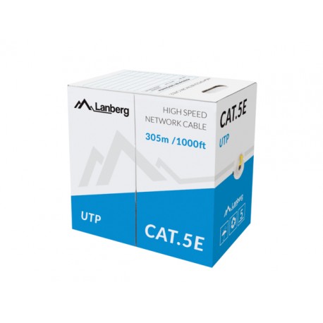 Lanberg LCU5-10CC-0305-Y cable de red Amarillo 305 m Cat5e U/UTP (UTP)