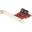 StarTech.com Tarjeta PCIe Controladora SATA de 4 Puertos - Tarjeta de Expansión PCI