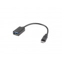 Lanberg AD-OTG-UM-01 cable USB 0,15 m USB 2.0 Micro-USB A USB A Negro - ad-otg-um-01