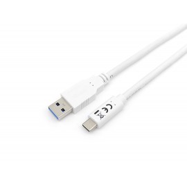 Equip 128363 cable USB 1 m USB 3.2 Gen 1 (3.1 Gen 1) USB A USB C Blanco