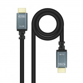 Nanocable Cable HDMI 2.1 IRIS 8K A/M-A/M, Negro, 1.5 m - 10.15.8001-L150