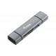 Equip 245460 lector de tarjeta USB 3.2 Gen 1 (3.1 Gen 1) Type-A/Type-C Gris