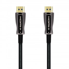 AISENS Cable HDMI V2.1 AOC Ultra Alta Velocidad / HEC 8k@60Hz 4k@120Hz 4:4:4 48Gbps, A/M-A/M, Negro, 25m - A153-0518