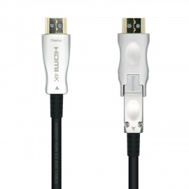 AISENS Cable HDMI V2.0 AOC Desmontable Premium Alta Velocidad / HEC 4k@60Hz 4:4:4 18Gbps, A/M-D/A/M, Negro, 50m - A148-0514