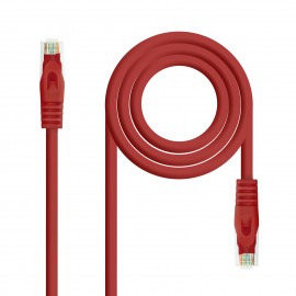 Nanocable Cable Red Latiguillo RJ45 LSZH CAT.6A UTP AWG24, Rojo, 30 cm - 10.20.1800-L30-R