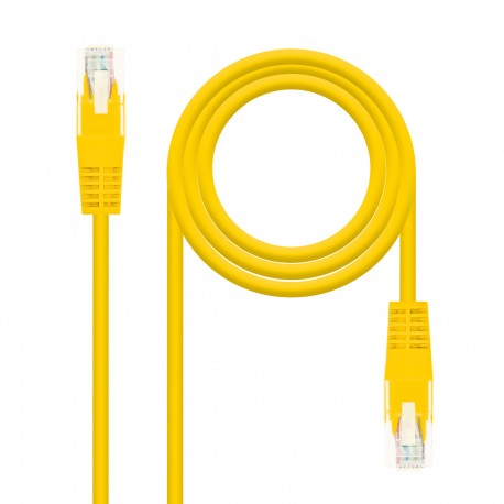 Nanocable Cable Red Latiguillo RJ45 CAT.6 UTP AWG24, Amarillo, 30 cm - 10.20.0400-L30-Y