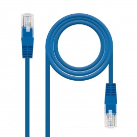 Nanocable Cable Red Latiguillo RJ45 CAT.6 UTP AWG24, Azul, 25 cm - 10.20.0400-L25-BL