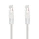 Nanocable Cable Red Latiguillo RJ45 CAT.6 UTP AWG24, Blanco, 25 cm - 10.20.0400-L25-W