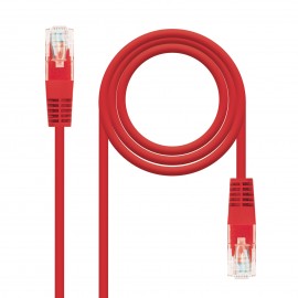 Nanocable Cable Red Latiguillo RJ45 CAT.6 UTP AWG24, Rojo, 30 cm - 10.20.0400-L30-R