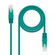 Nanocable Cable Red Latiguillo RJ45 CAT.6 UTP AWG24, Verde, 30 cm - 10.20.0400-L30-GR