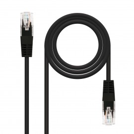 Nanocable Cable Red Latiguillo RJ45 CAT.6 UTP AWG24, Negro, 30 cm - 10.20.0400-L30-BK