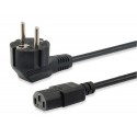 Equip 112121 cable de transmisión Negro 3 m Enchufe tipo F C13 acoplador