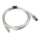 Lanberg CA-USBA-12CC-0018-TR cable USB 1,8 m 2.0 USB B Transparente - ca-usba-12cc-0018-tr