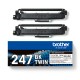 Brother TN-247BKTWIN cartucho de tóner 2 pieza(s) Original Negro