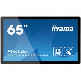 iiyama TF6539UHSC-B1AG pizarra y accesorios interactivos 165,1 cm (65'') 3840 x 2160 Pixeles Pantalla táctil Negro USB