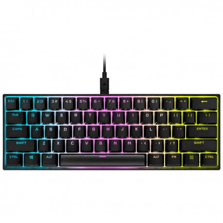 Corsair K65 RGB MINI 60% Mechanical Gaming teclado USB QWERTY Inglés, Español Negro - ch-9194010-es