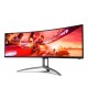 AOC AG493UCX2 pantalla para PC 124,5 cm (49'') 5120 x 1440 Pixeles Quad HD LED Negro, Rojo