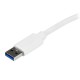 StarTech.com Adaptador Tarjeta de Red NIC Externa USB 3.0 de 1 Puerto Gigabit Ethernet RJ45 y Puerto USB - Blanco USB31000SPTW