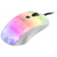 Mars Gaming MMRW Blanco, Ratón Gaming RGB Chroma Estructura Translúcida Ultra-ligera 58g 12800 DPI Switches Mecánicos HUANO