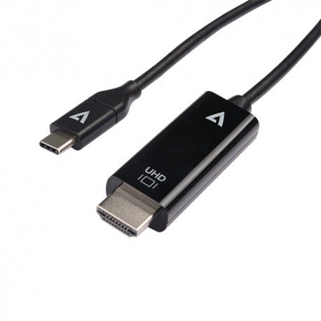 V7 V7UCHDMI-1M adaptador de cable de vídeo USB Type-C 3.2 Gen 1 HDMI Negro