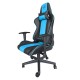 KeepOut XSPRO-RACING Silla para videojuegos universal Asiento acolchado Turquesa, Negro