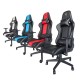 KeepOut XSPRO-RACING Silla para videojuegos universal Asiento acolchado Turquesa, Negro