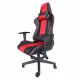 KeepOut XSPRO-RACING Silla para videojuegos universal Asiento acolchado Negro, Rojo