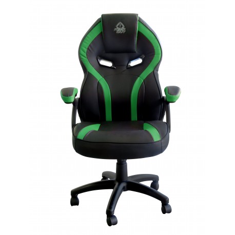 KeepOut XS200 Silla para videojuegos universal Asiento acolchado Negro, Verde