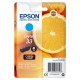 Epson Oranges Singlepack Cyan 33 Claria Premium Ink - C13T33424012