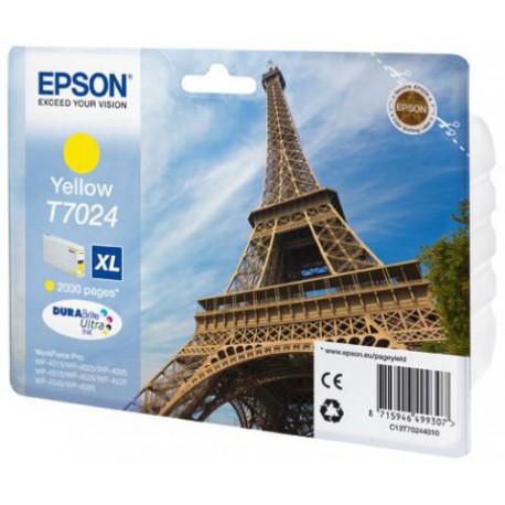 Epson T702440 AMARILLO ALTA CAPACIDAD WP4000 4500 2400PAG C13T70244010