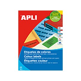 APLI 11840 etiqueta autoadhesiva Rojo 100 pieza(s)