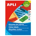 APLI 11840 etiqueta autoadhesiva Rojo 100 pieza(s)