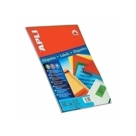 APLI Self-adhesive labels 105 x 37mm Green etiqueta autoadhesiva Verde 320 pieza(s) - 1598