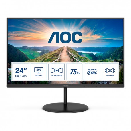 AOC Value-line Q24V4EA LED display 60,5 cm (23.8'') 2560 x 1440 Pixeles 2K Ultra HD Negro