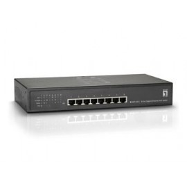 LevelOne Switch Gigabit Ethernet PoE de 8 puertos, 61.6W, 802.3at PoE+, 4 Puertos PoE - 52083403