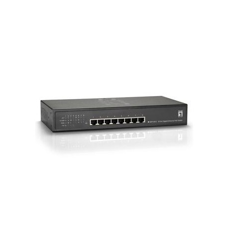 LevelOne Switch Gigabit Ethernet PoE de 8 puertos, 61.6W, 802.3at PoE+, 4 Puertos PoE - 52083403