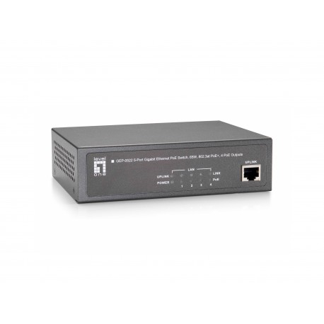 LevelOne GEP-0522 Gigabit Ethernet (10/100/1000) Energía sobre Ethernet (PoE) Gris switch